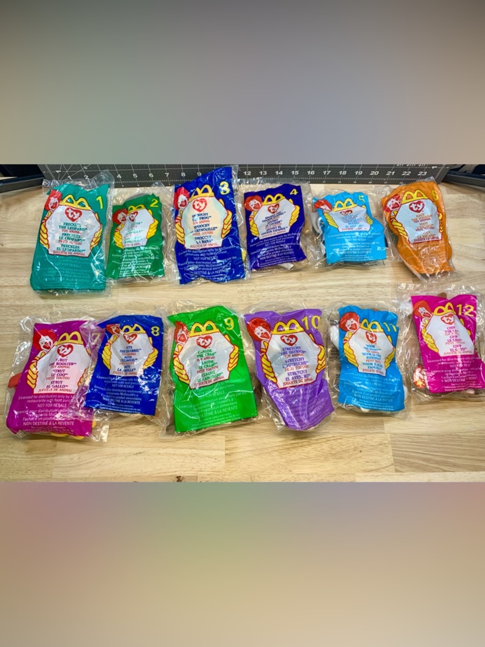 McDonald’s Ty Teenie Beanie Babies Lot of 12 – Mini Plush Toys 1999